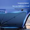 Umbrella-Style Car Windshield Sunshade for Heat and UV Protection