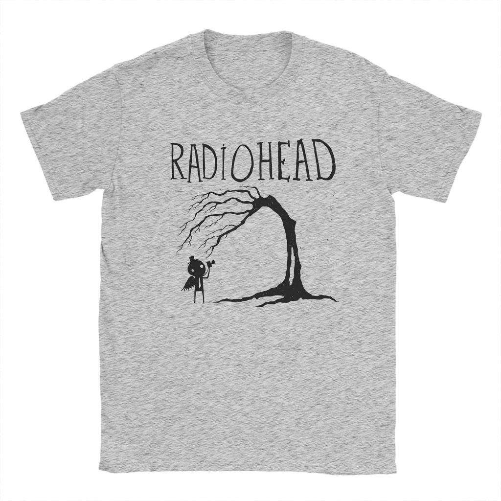 Radiohead Engel Design T-Shirts Herren Vintage 100% Baumwolle T-Shirt Rundhals Kurzarm T-Shirt Original Kleidung