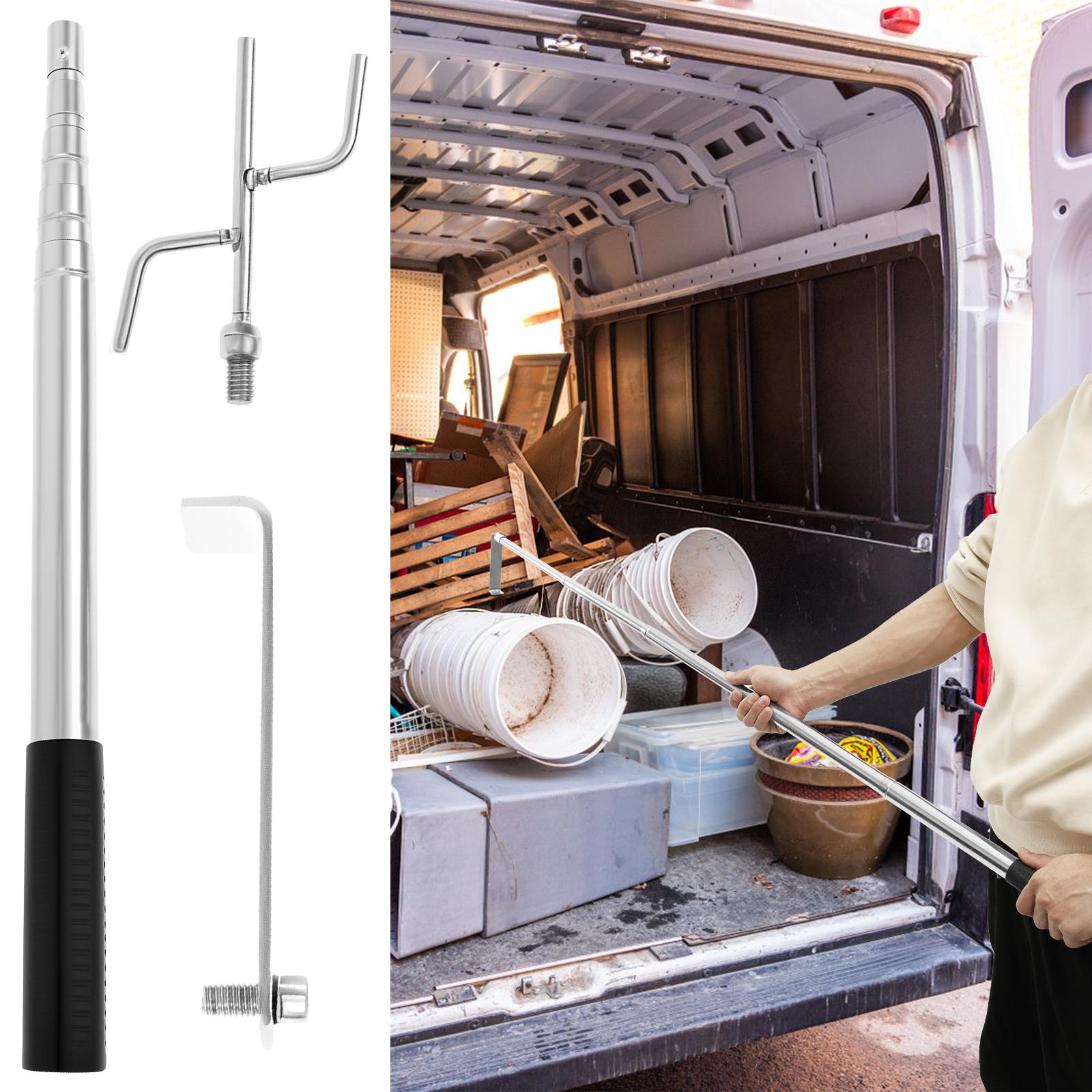 

Ergonomic Telescoping Truck Bed Retriever Tool Stainless Steel Truck Cargo Grabber With Anti Slip Rubber Grip for Trucks Garages чорний