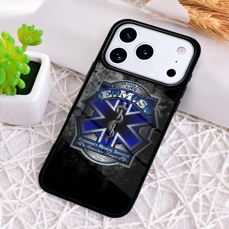 EMT Fireman Fire Rescue Phone Case for iPhone 17 Air 16 15 11 12 14 13 Pro Max Shockproof Cover