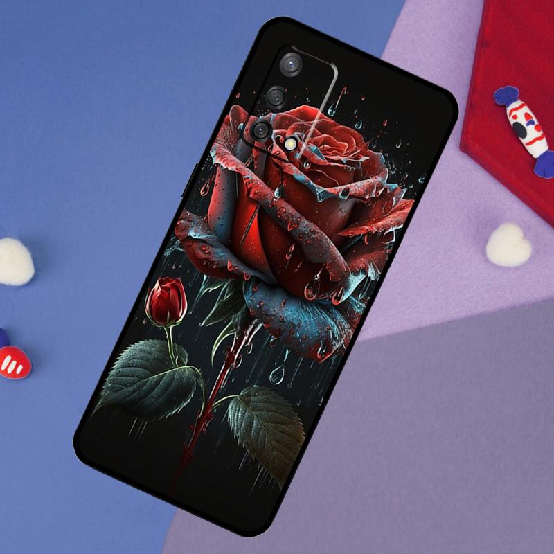Rose Flower Floral Case For Oppo A17 A60 A40 A80 A16 A76 A96 A98 A58 A78 A18 A38 A57 A74 A54 A94 A15 A5 A6 Pro
