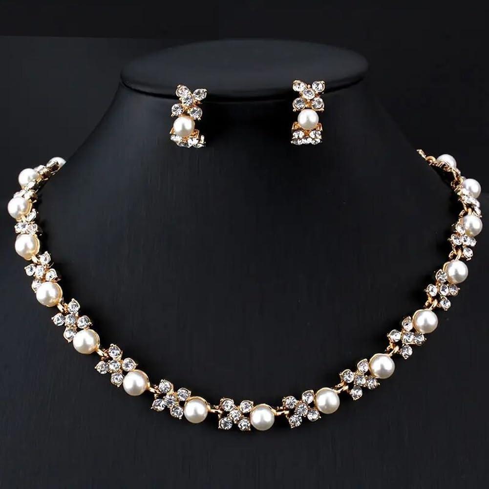 Necklace Jewellery Set for Women Latest Stylish Design Fancy Pearl Choker