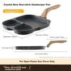 ASD Non-Stick Frying Pan with Three Holes for Steak And Eggs, Breakfast Burger Pan, 18CM, for Open Flame K12