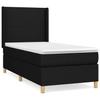 Box Spring Bed with Mattress Black 80 x 200 cm Fabric