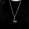 Trendy Harajuku Hip-Hop Titanium Steel Cross Pendant Necklace for Men.