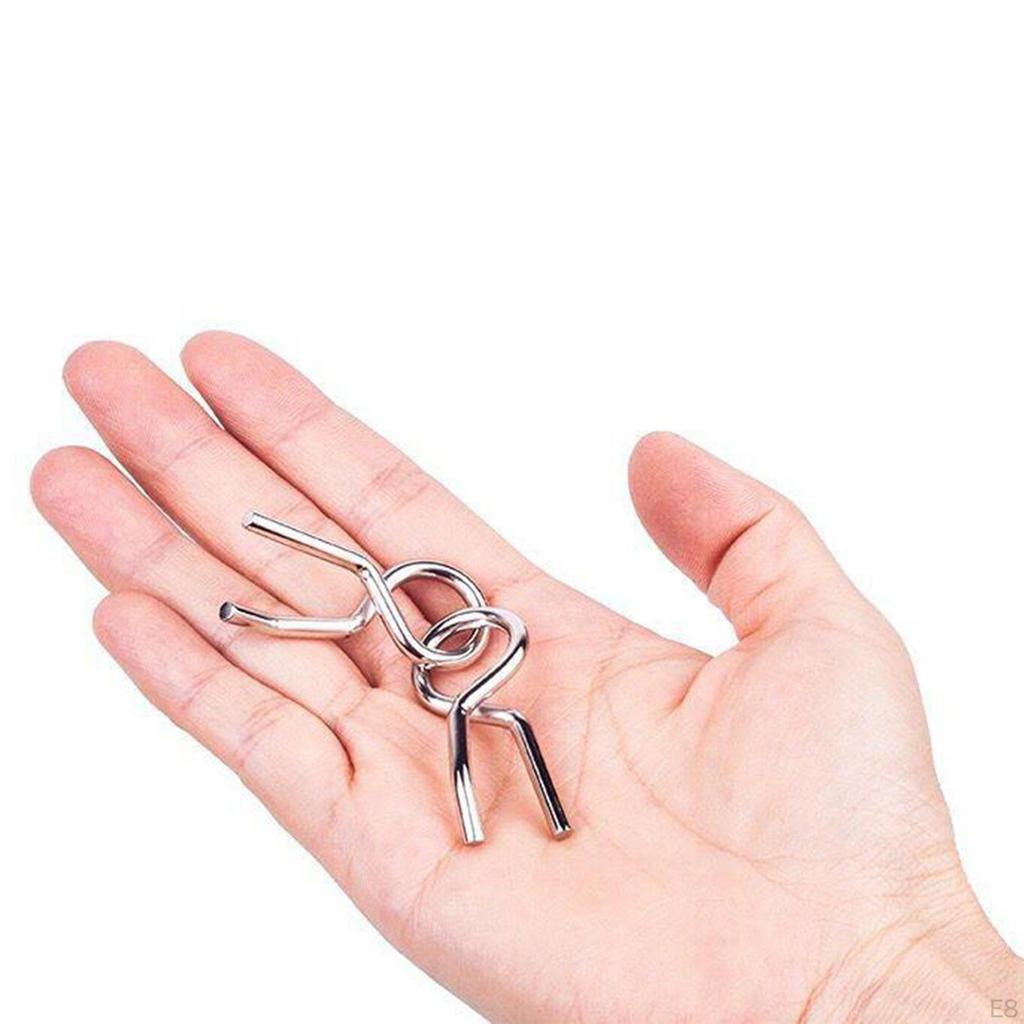 8pcs/Set Metal Wire Puzzles Brain Teaser Interlock Chinese Ring Trick Toy Adults Challenge