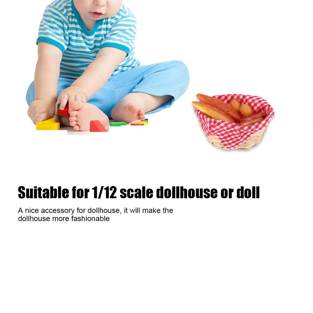 1:Miniatury 12 Doll House Food Košík na chléb Dětská zábavná hračka Dárková dekorace