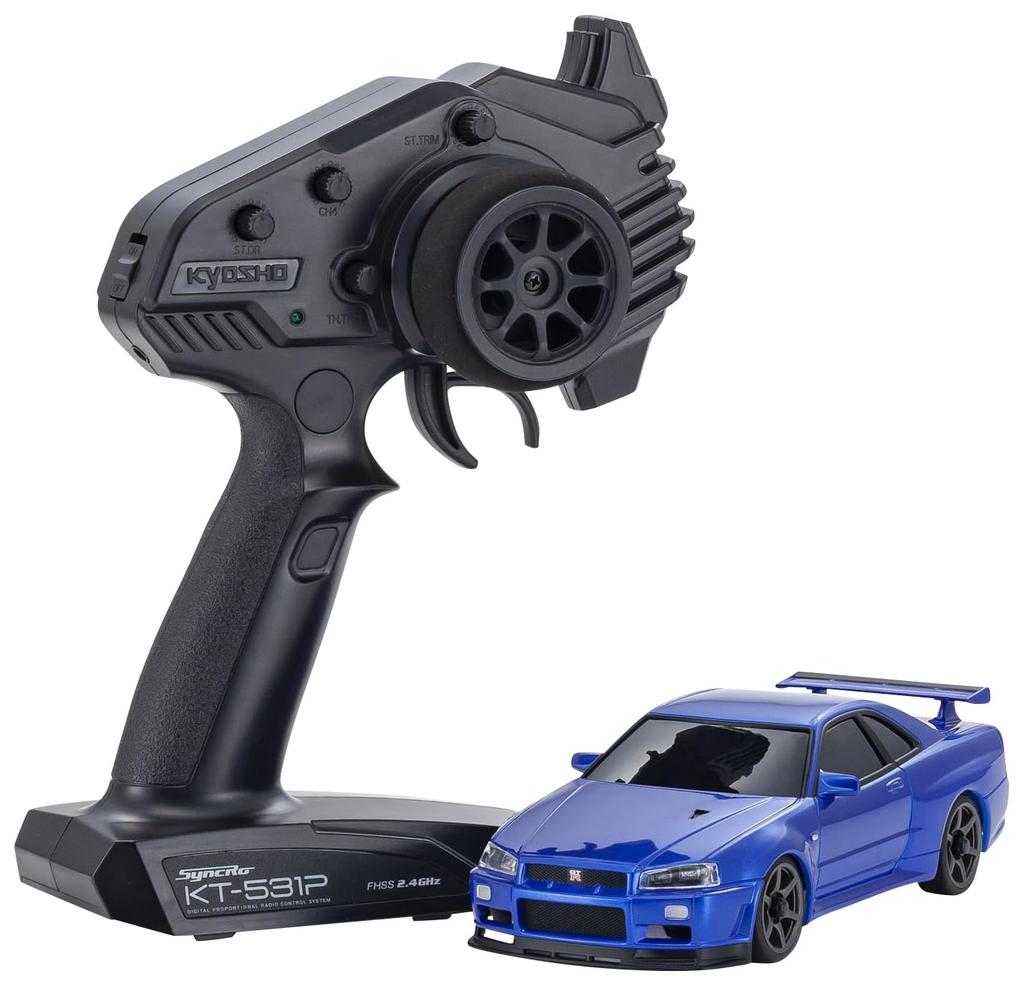 Kyosho AWD Nissan Skyline R34 II Metallic Blue Electric Radio Control 32658MB Mini-Z GT-R V.spec Nür