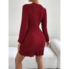 Tooxika 2024 New Sexy Slim Hip Fishtail Skirt OL Temperament Commuting Round Neck Long Sleeve Dress