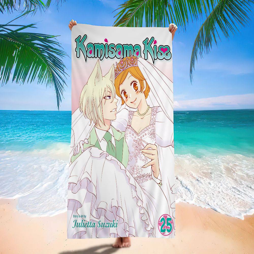 K-Kamisama K-Kisss Classic Comics Bath Towel Microfiber Soft Water Absorbing Breathable For Kids Decorative Cartoon Beach Towel