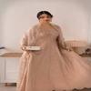Embellished Anarkali Suit with Dupatta - Available In Beige and Pistachio Green
