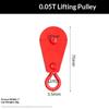 Heavy Duty Red Lifting Pulley High Load Capacity Light Weight Rust Resistant for Garage Workshop Goods Hoisting Work