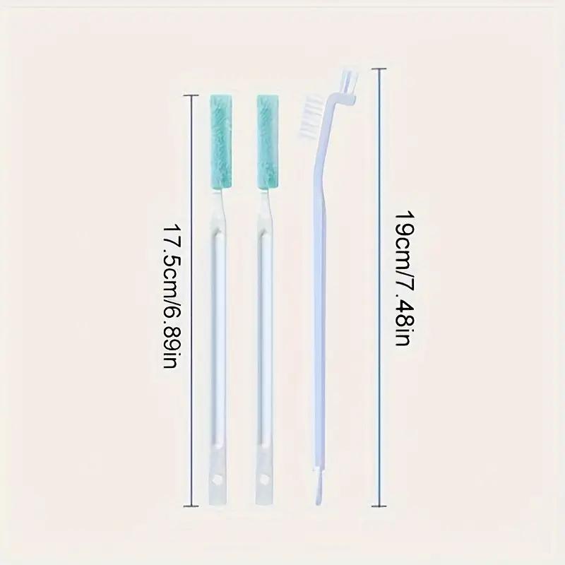 3-piece Set of Vacuum Flask Lid Gap Cleaning Brush, Kettle Spout Groove Cleaning Brush Baby Bottle Nipple Small Brush