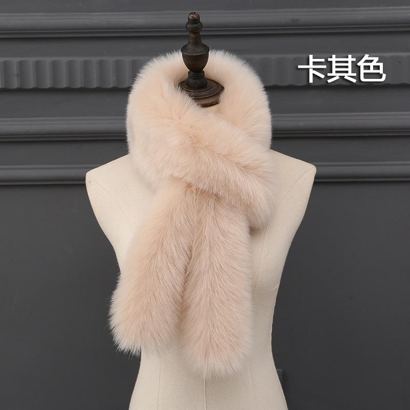 Korean Faux Fur Women's Collar Scarf Cold Winter Warm Fur Collar Scarf Wrap Winter Neck Warmers