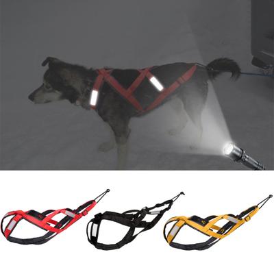 Pet Harness Reflective Dog Sled Harness Adjustable Comfortable Pet Chest Strap for Outdoor Night Walking