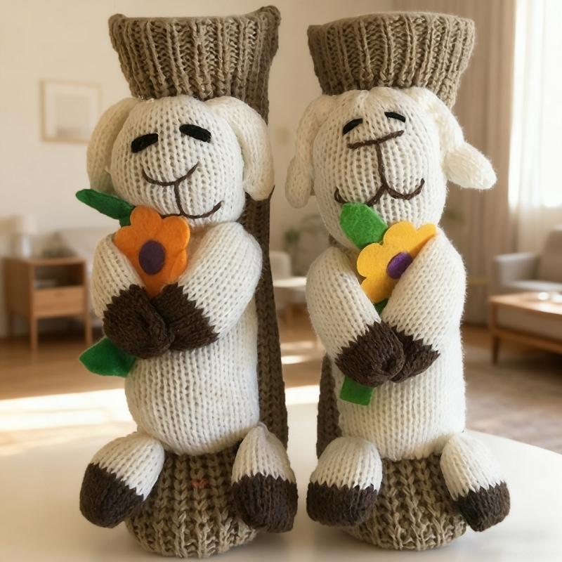 3D Strick Tier Socken, Plüschtiere Kuschel Socken, Lustige Neuheiten Winter Warm Handgehäkelte Socken Weihnachtsgeschenke für Frauen