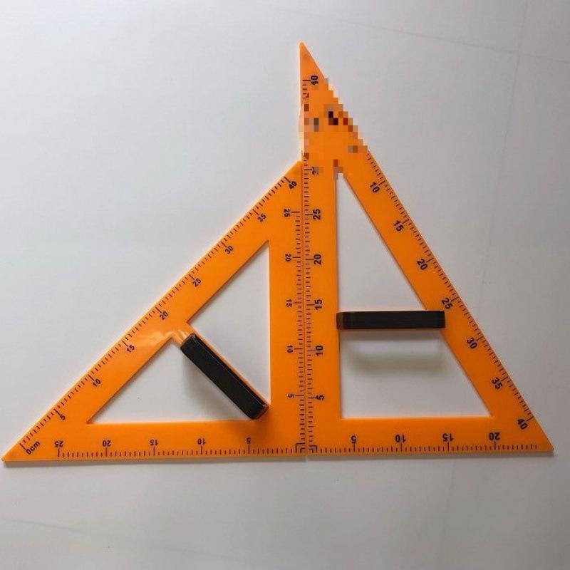 Magnetisches Lehrer-Set: Winkel, Lineal, Winkelmesser mit Griff