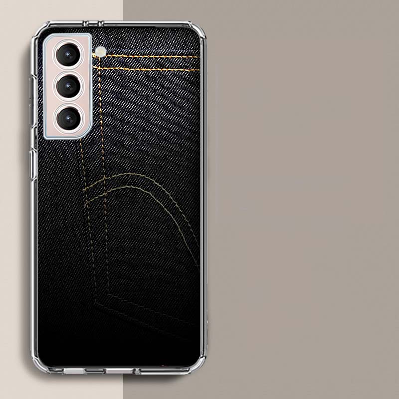 A Stylish Pair of Jeans Phone Case For Samsung Galaxy S25 Edge S24 S23 FE S21 S20 S10 Plus S22 S26 Ultra Cover Clear Cases TPU C