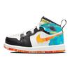 Zapatillas Air Jordan 1 Mid SE TD Drip para bebé Negro Team-Orange Kumquat DJ6564-038