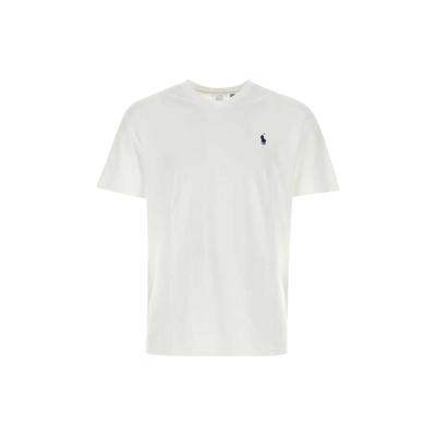Polo Ss23 Solid Logo Embroidered Polo Shirt Men Tops White 710708261-005