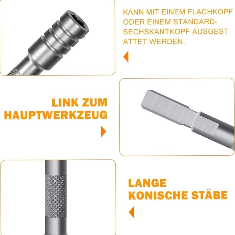 Bit Extension 83mm Tool Adapter Suitable for 1/4Inch Hexagonal Shank Bit And Flat Drills For Tight Space