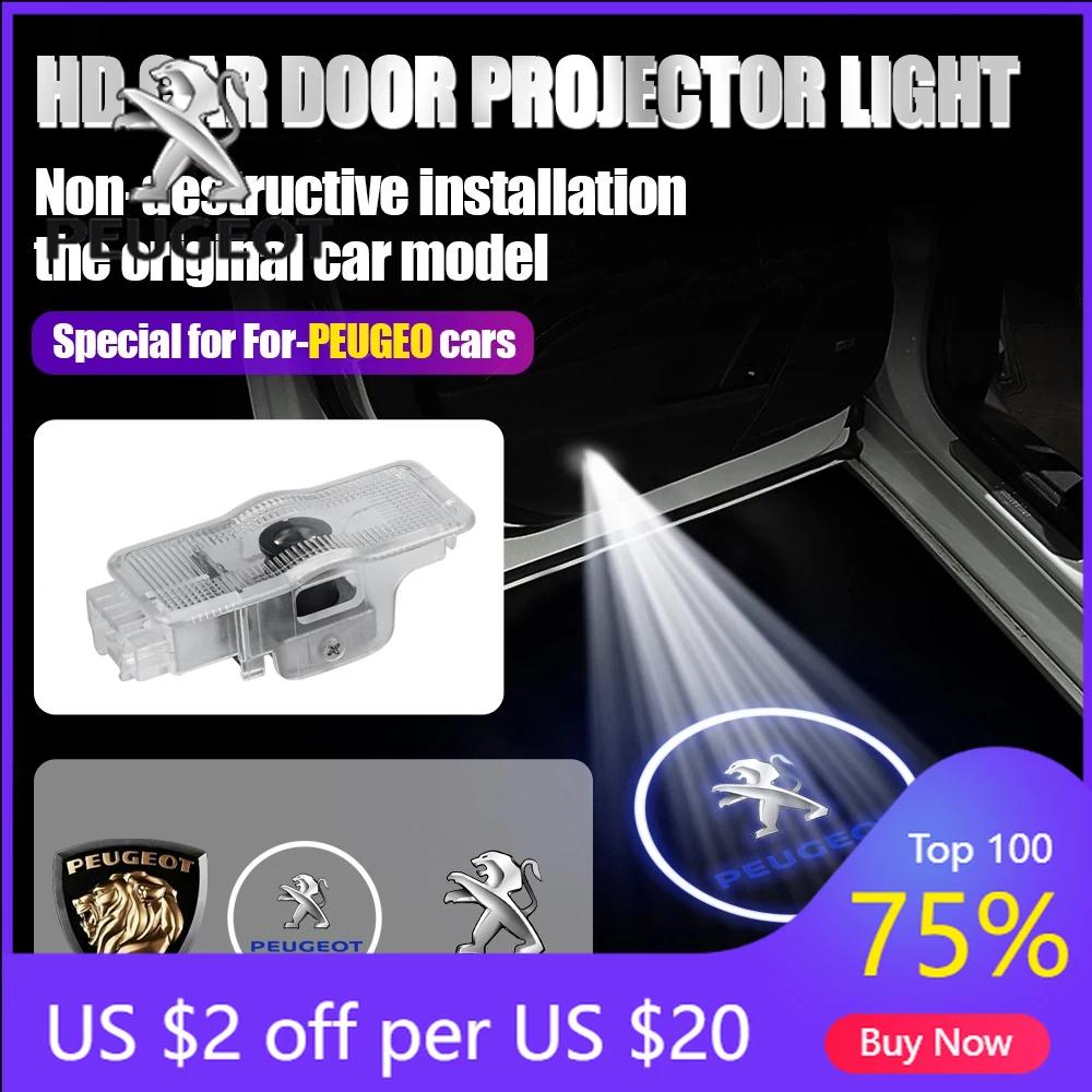 2026 Hot Car Sticker 2Pcs/set Car Door Welcome Light LED Laser Projector Lamp For Peugeot 407 CRZ 508 2010 2011 Car Stying Acces