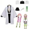 Adult Kids Demon Slayer Kimetsu No Yaiba Anime Kimono Kanroji Mitsuri Cosplay Costume Kisatsutai Sexy Women Halloween Clothes