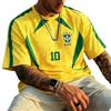 Summer New Brazil Football Jersey for Men's 2026 Match Sports T-shirt Quick Drying Breathable Tee Shirt Women Short Sleeved Top