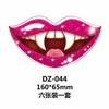Halloween Mouth Temporary Tattoo Stickers, Vampire Lip Face Stickers for Halloween Party Makeup Decor