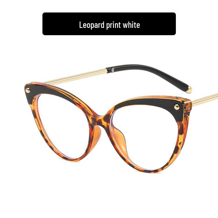 2022 Cat-Eye Rivet Flat Glasses: New TR90 Anti-Blue Light Street Style Frames