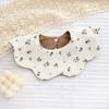 Ins Double-sided Cotton Waterproof Bib Crepe 360-degree Rotating Saliva Towel Children's Breathable Gauze Baby Bib