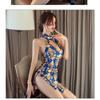 Sex Underwear Printed Cheongsam Nightclub Tight Sexy Hip Cheongsam Uniform Temptation Sex Suit One Piece