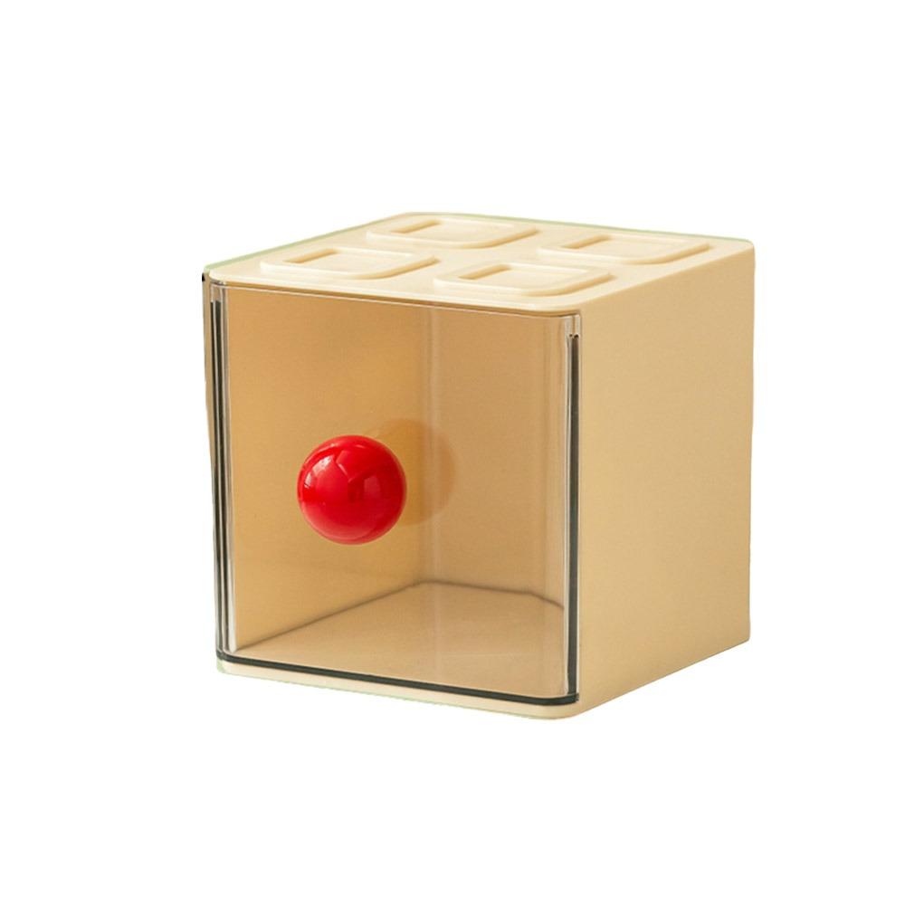 

Stackable Snacks Storage Box Dopamine Toy Figurine Organizer Stationery Storage Box for Home бежевый