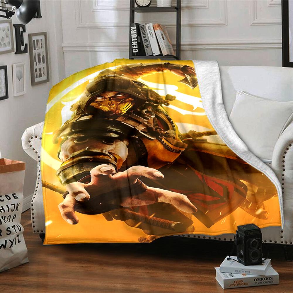 1pc Mortal Kombat4 Blanket, Gift, for Men and Women, Soft Blanket, Good for Sofa Bed Couch Travel, Lightweight Flannel Blanket