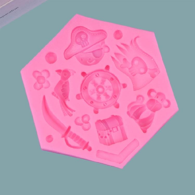 3D Pirate Series Silicone Mold Fondant Cake Border Moulds Chocolate Mould