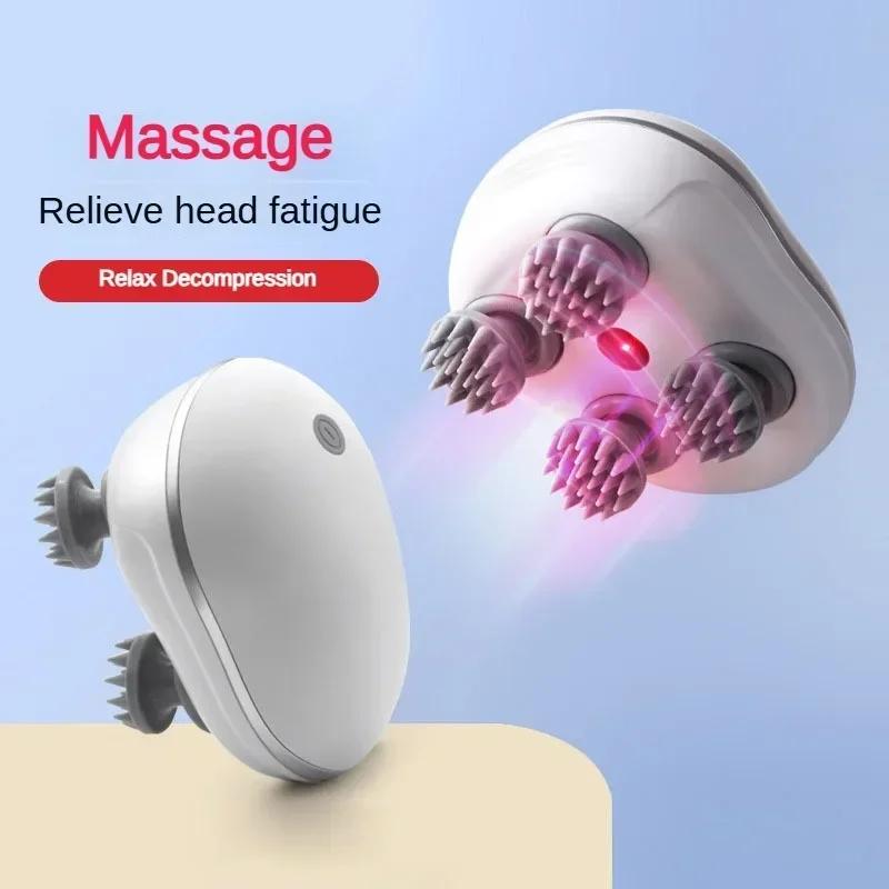 Multi functional head massager, red light therapy for stress relief, body massage, muscle tension relief, fatigue massage tool