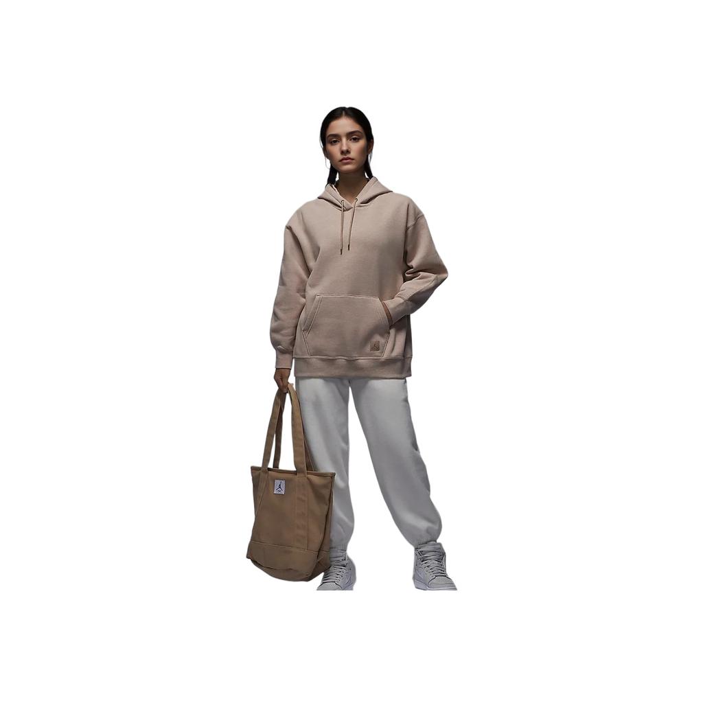 Jordan Flight Fleece Hoodie Women Tops Mid-Brown FB5111-244