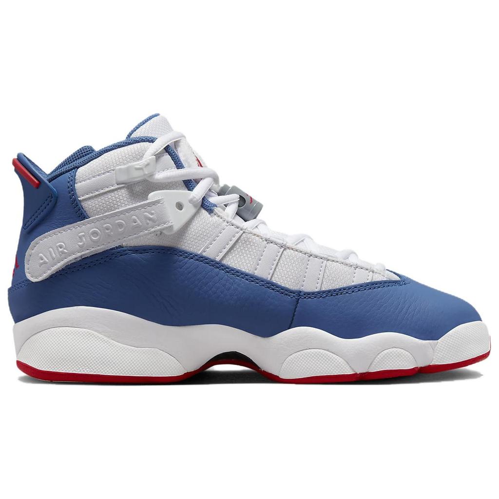 (GS) Air Jordan 6 Rings 'White True Blue' Kids' 323419-140