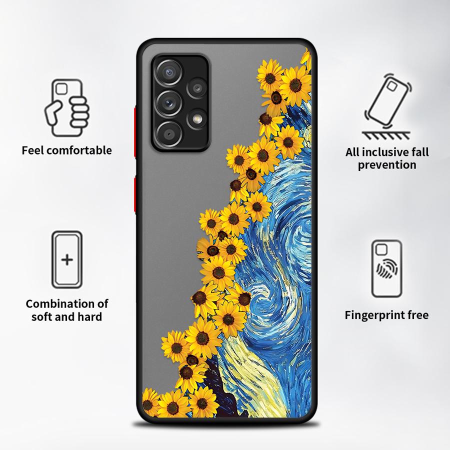 Van Gogh Sunflwer Case for Samsung Galaxy A56 A55 A17 A52 A52S A72 A73 A33 A54 A16 A15 A53 A34 A36 A14 A23 A35 Phone Cover