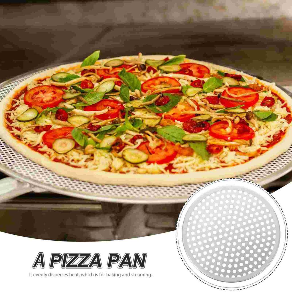Bakeware Nonstick Roasting Net Container Oven Pizza Plate Baking Tray Aluminum Alloy Round
