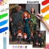 Brave Family DIY Oil Painting Kits Hand Painting Home Decor Craft Gift Ideas Disney Movie Art Canvas Decor Wall Hanging Artistry