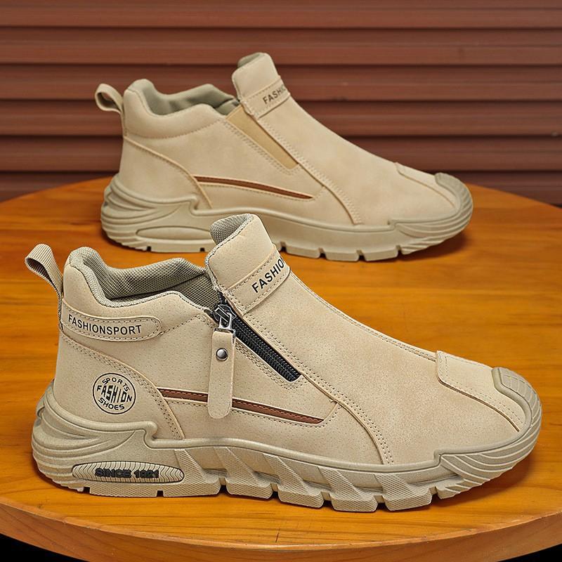 

Men s Shoes Spring Autumn Labor Safety Casual Sports Non-slip Wear-resistant High-top Work Short Boots Martin 40