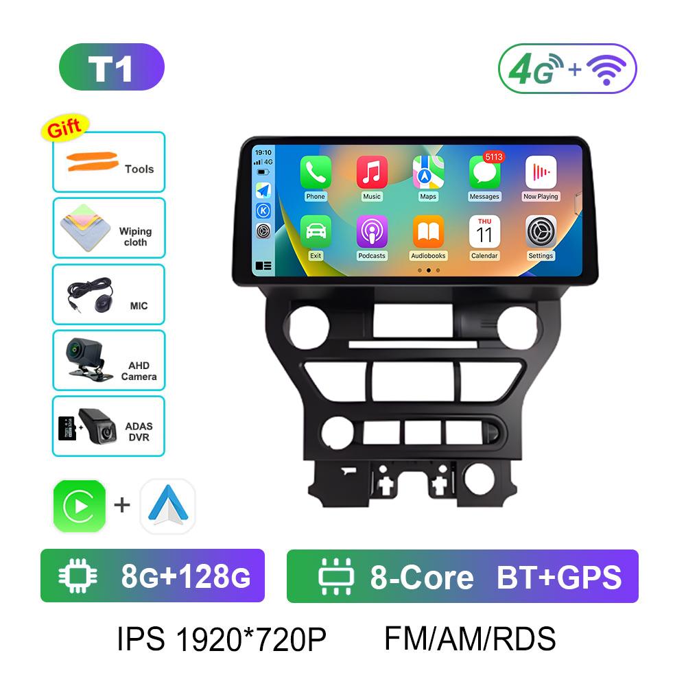 Android Smart System for Ford Mustang 2015 2016 2017 2018 - 2020 Wireless Carplay DSP Stereo Cooling Fan GPS Navigation No 2 Din