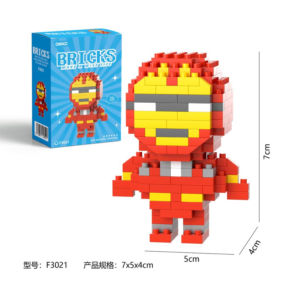 16cm  Marvel Legends Lega Deadpool Spider Man Building Blocks Iron Man Cartoon Character Building Block Toys For Children