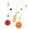 Fresh Fruit Peel Beaded Wood Necklace Clavicle Chain - Versatile Everyday Accessory