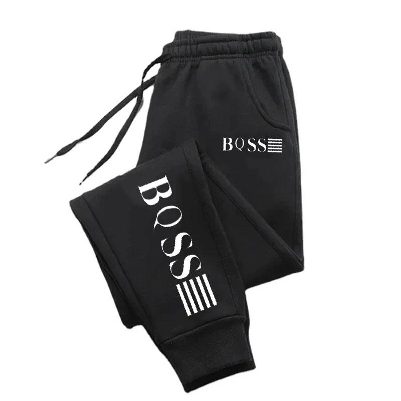 

2025 Mens Sweatpants Printing Fashion Jogging Trousers Versatile Soft High Quality Street Elastic Waist Casual Pants Drawstring Pants XS чорний