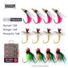 Kingdom MICRO FLY LURE SET 12pcs/box Flying Bait Hooks Stream Shallow Water Bionic Bait