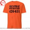 Alcatraz Psycho Station T-Shirt Gefangener Halloween Orange T-Shirts Kostüm Halloween Outfit Für Unisex Sträfling Sommer Lässige Baumwoll Tops