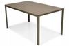 Gartentisch Aluminium Rechteckig Braun Modena 150X90 Cm Tischplatte Polywood