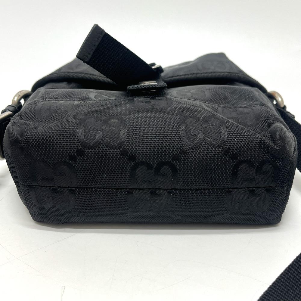 GUCCI 643858 Off the grid Messenger GG Nylon Bag Shoulder Bag Black/SilverHW